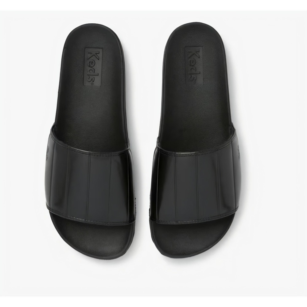 Keds Womens 8 Black Slides Bliss Quilt WF66034 Sandals Box Has Slight Damage